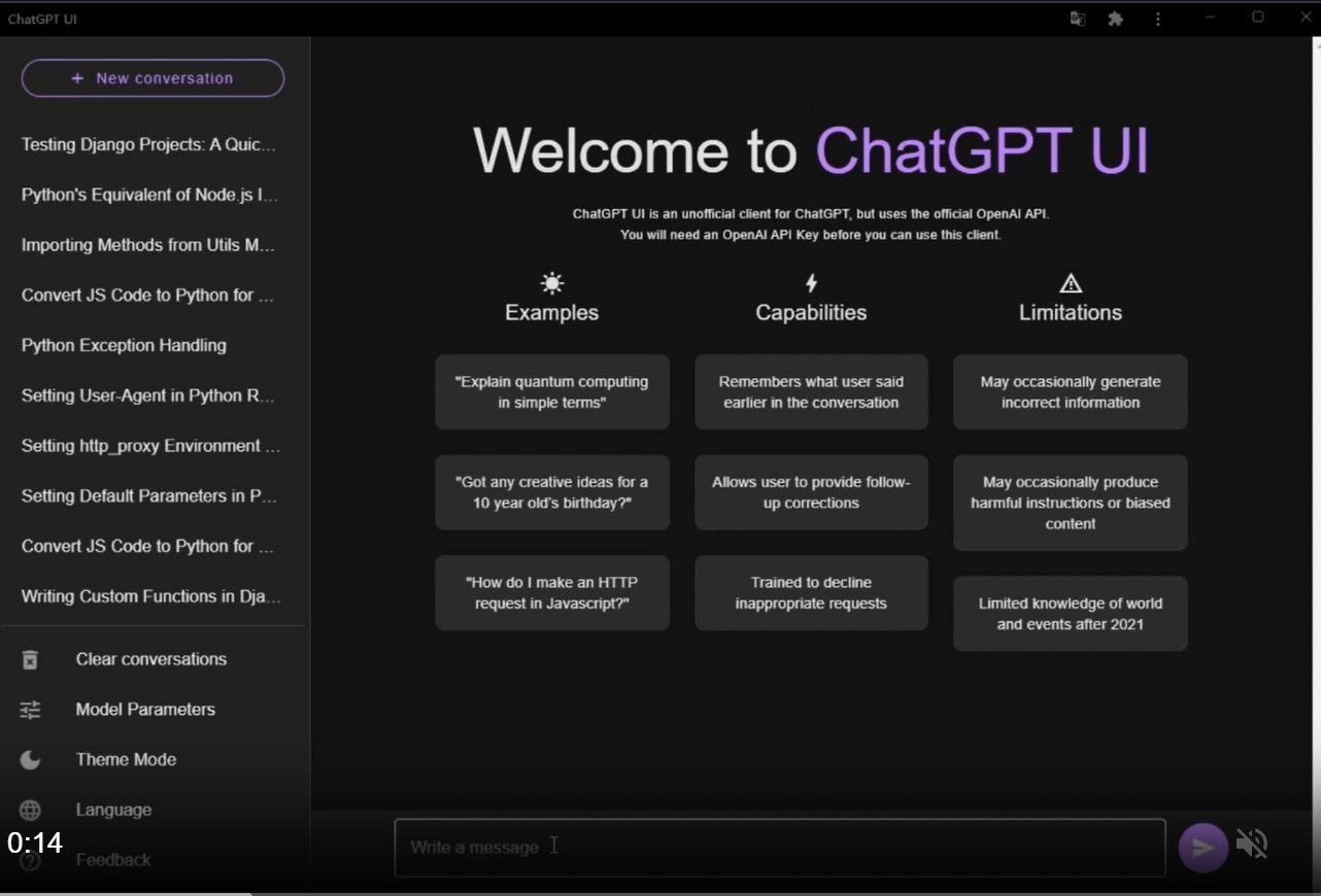 ChatGPT UI